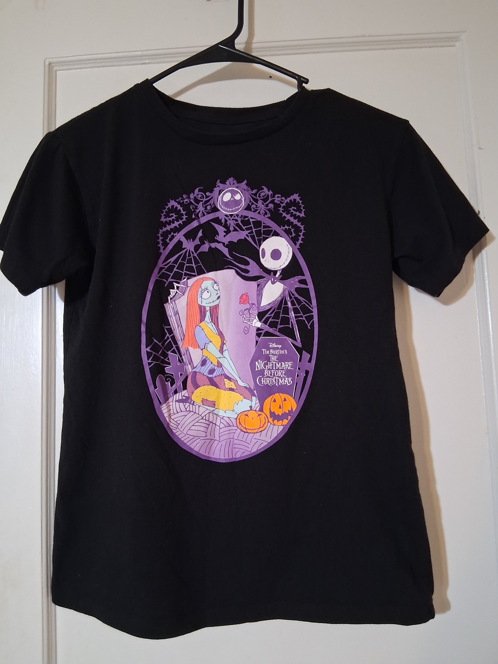 Disney The Nightmare Before Christmas Jack & Sally Tee Black Youth L 10/12